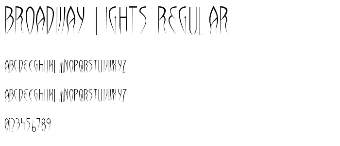 Broadway lights Regular font